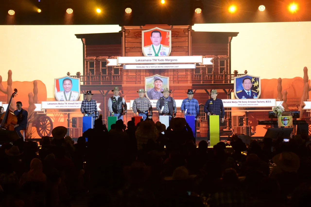 Reuni 35 Tahun Andalan 88: guests of honor on the Western-themed stage